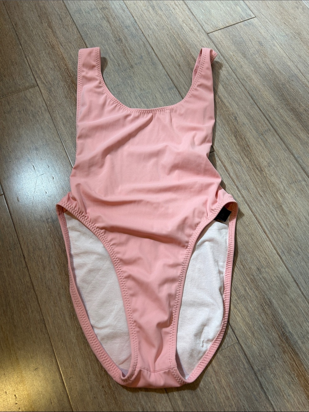 Norma Kamali Pink Scoop-Back One-Piece Swimsuit size M blush open side